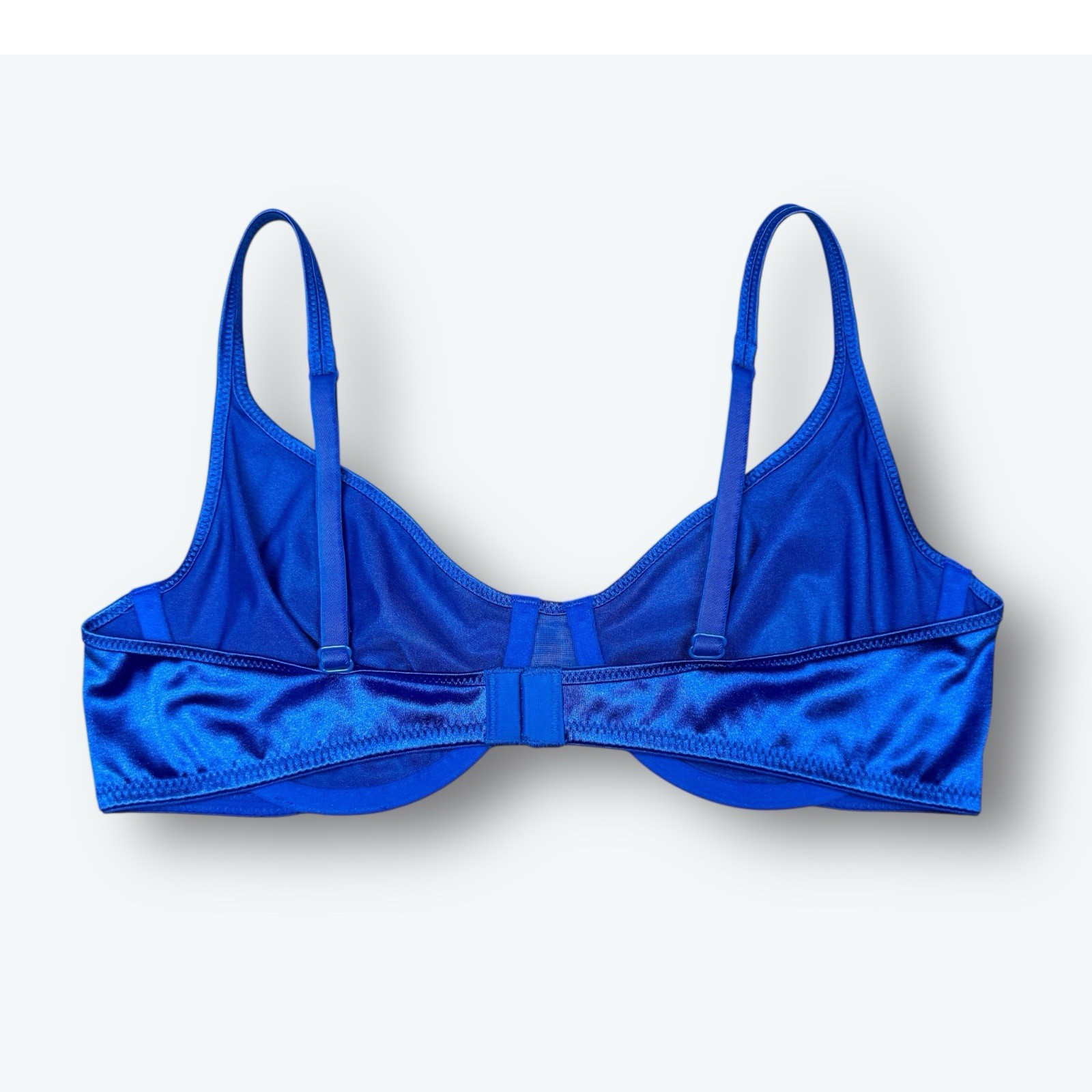 Second Skin Satin Bra Unlined Royal Blue 38DD