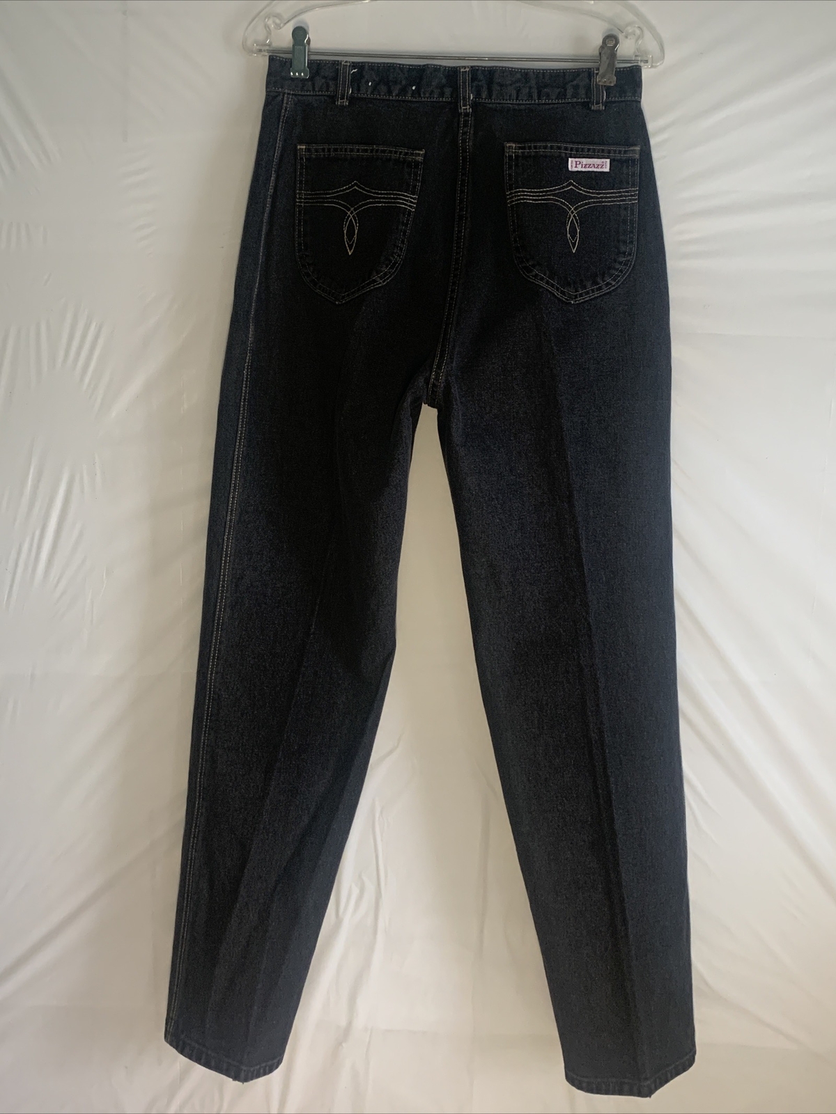 Pizzazz New York Paris Jeans Women Waist 28” X 29” Long Black
