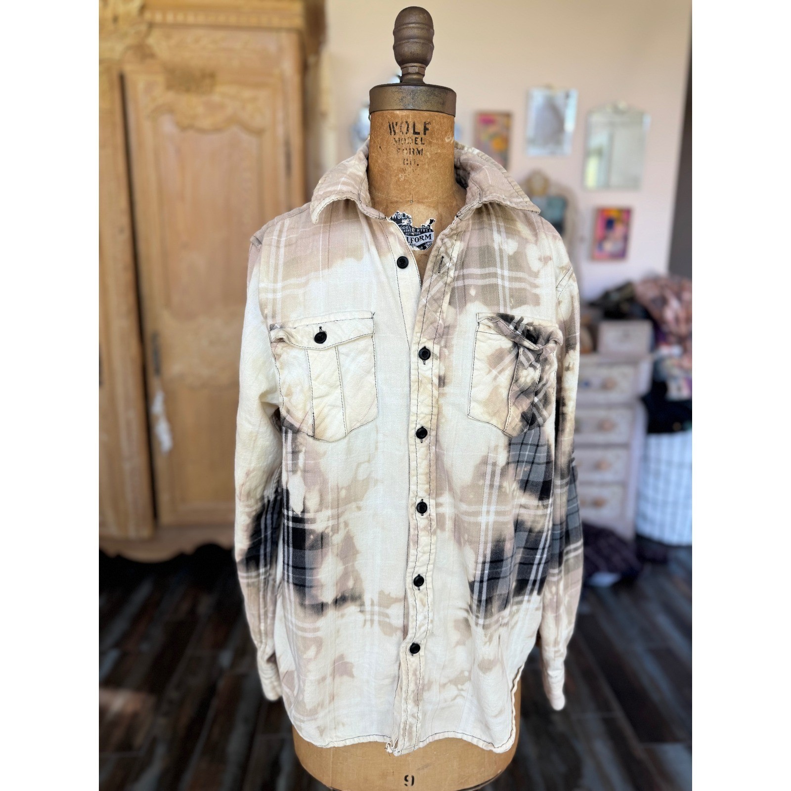 Vintage Marijuana Propaganda Flannel Large Bleached Devil&rsquo;s Harvest Shirt