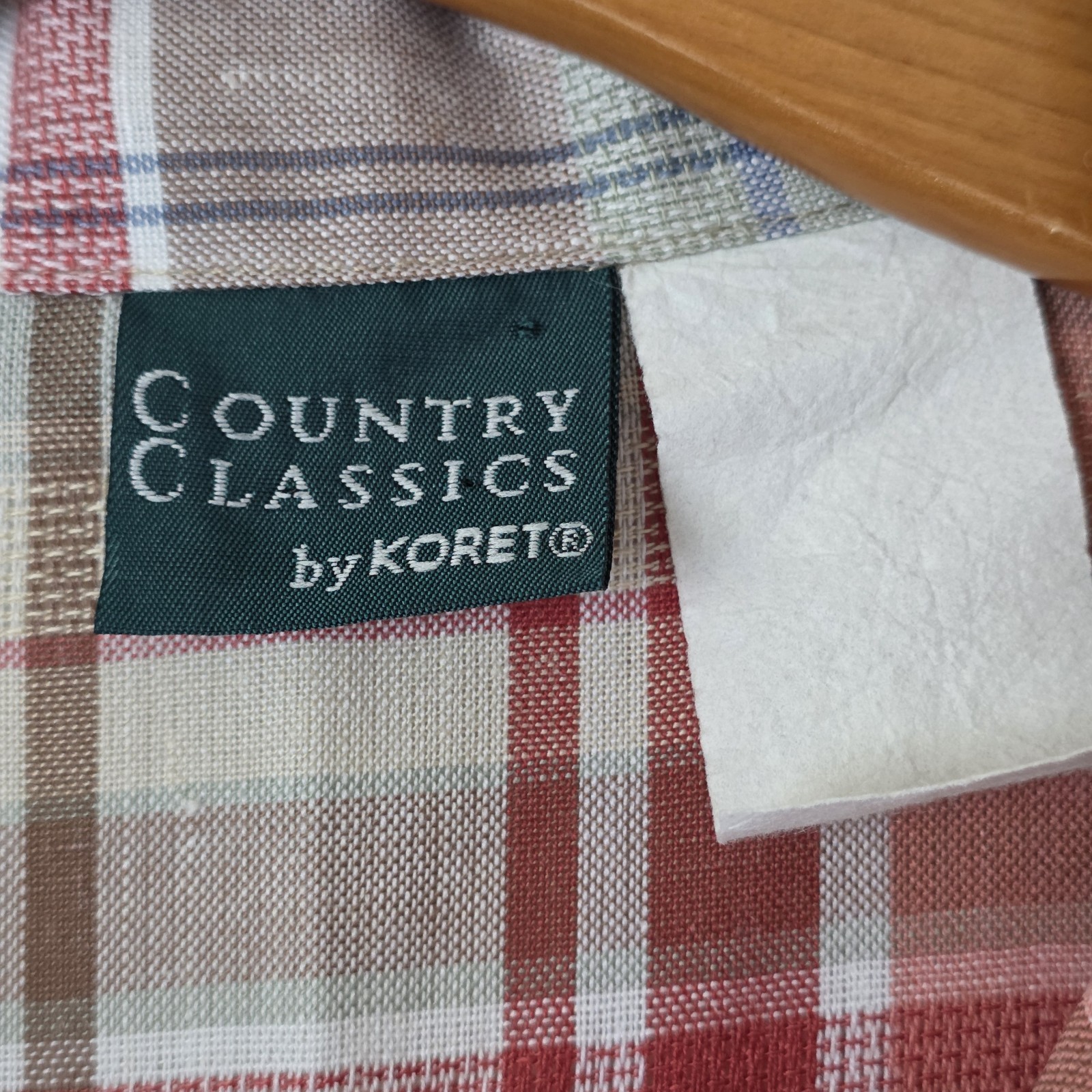 Vintage 90s Koret Plaid 2 Piece Matching Set Women Blouse Culotte Shorts Country