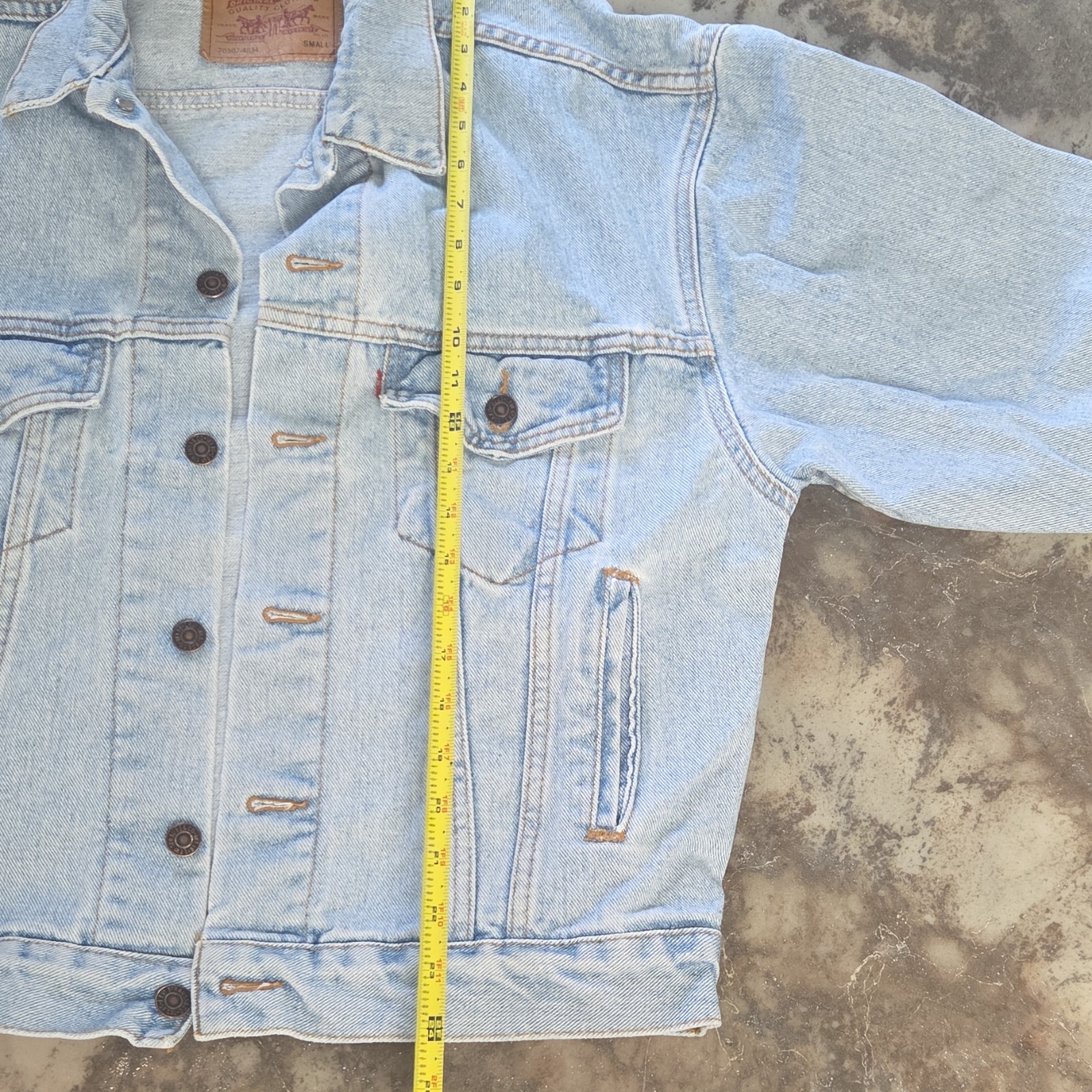 Vintage 1990s Levi Denim Light Blue Jacket 70507-4834