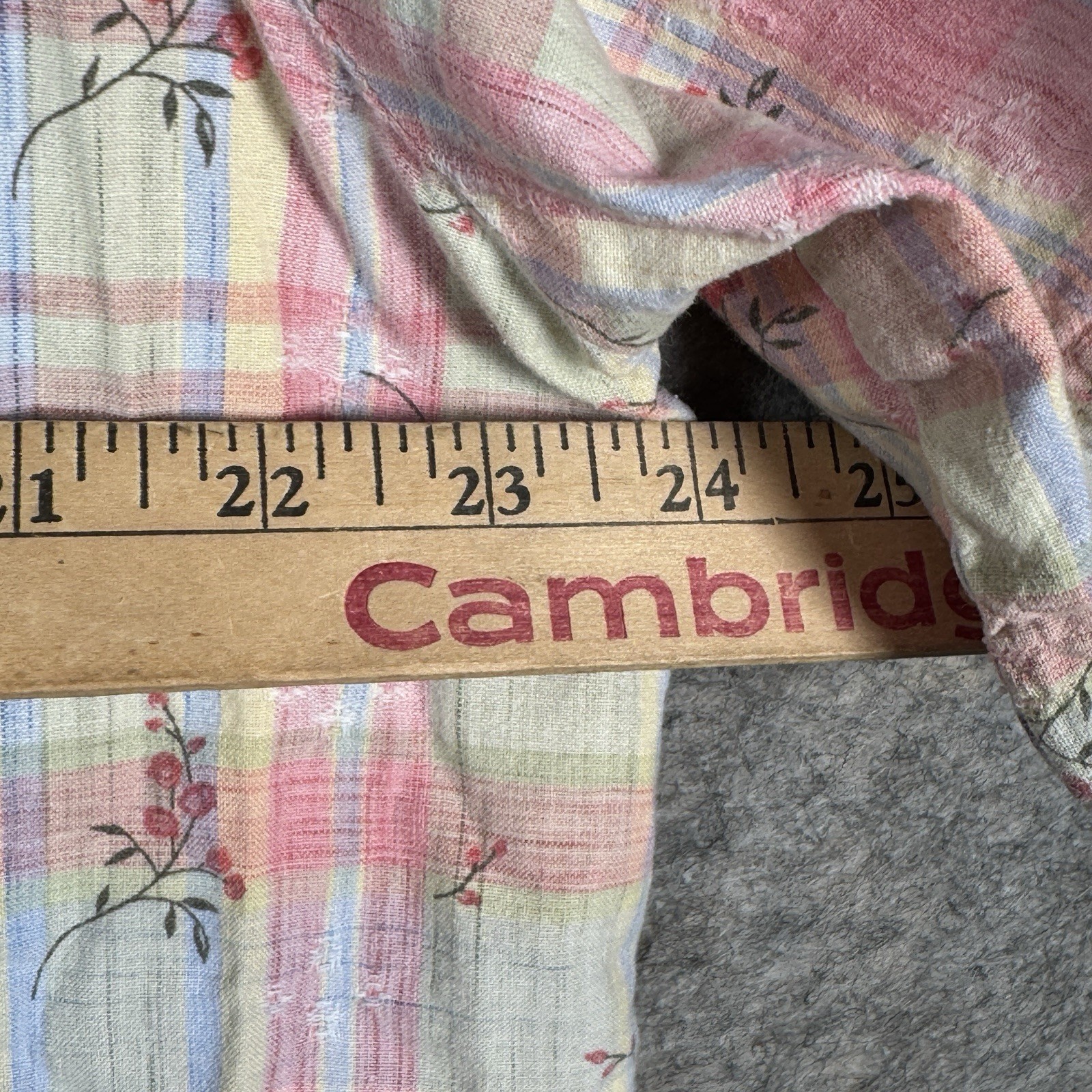 Vintage 90s Womens Bobbie Brooks Plaid Embroidered Button Down Shirt Size 18W