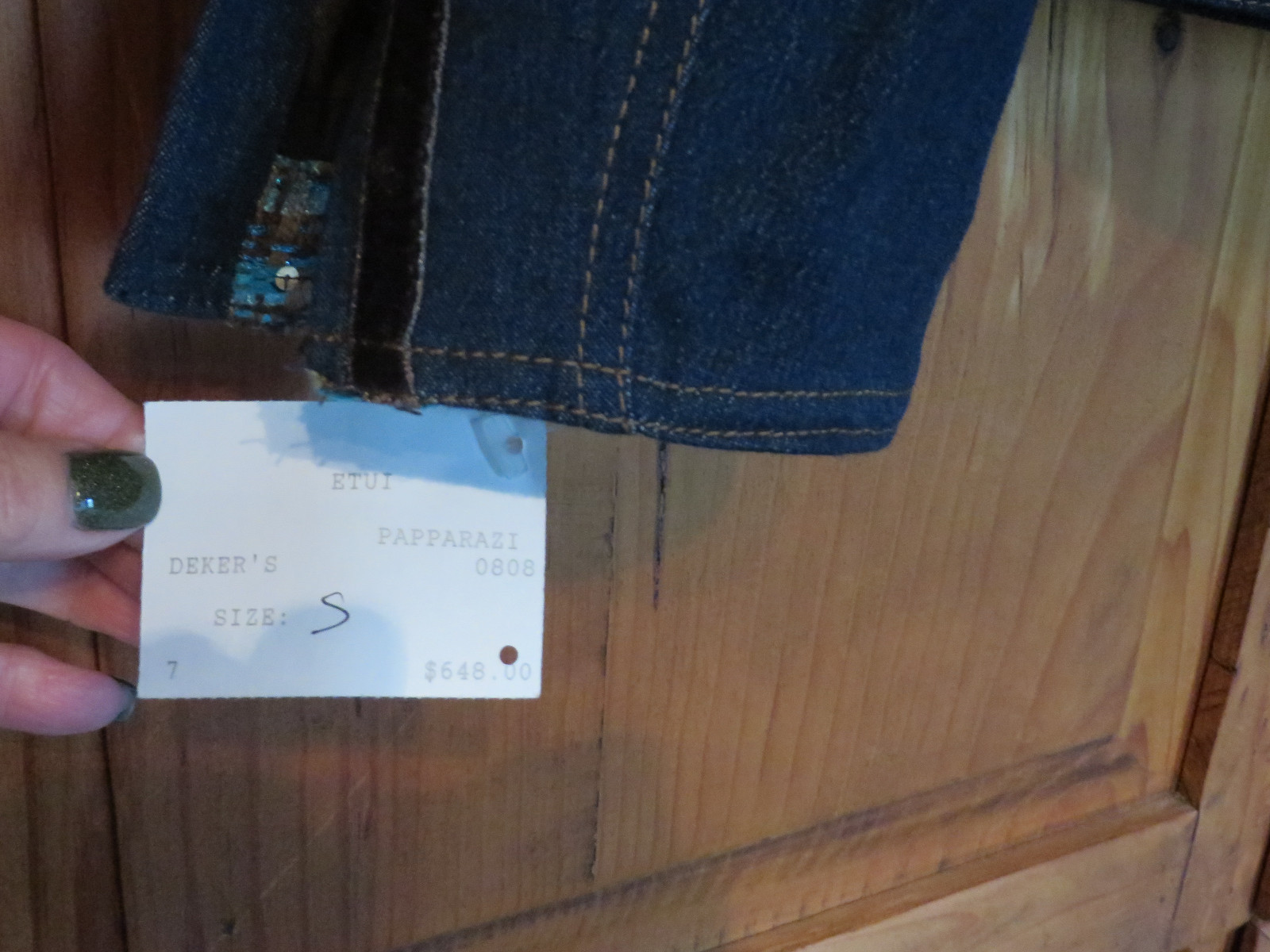 NWT Deker&rsquo;s Paris Couture Jean Jacket Gorgeous!!! size 40 EU