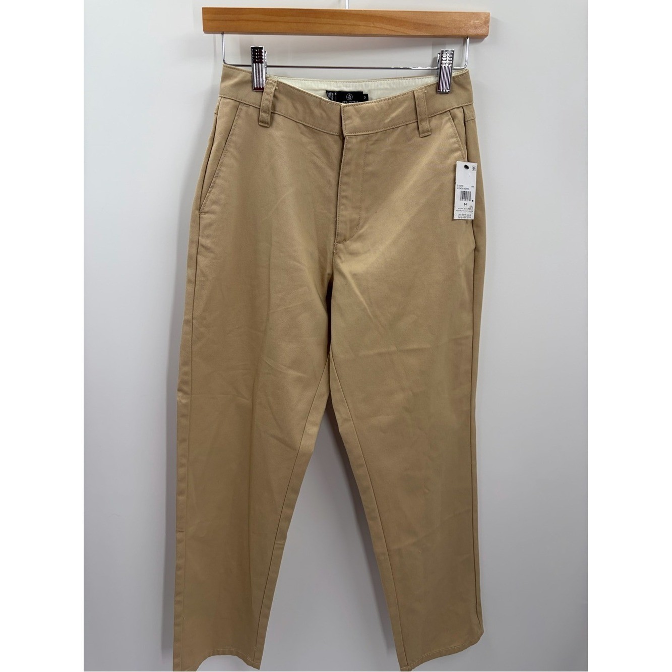 NWT Volcom So Chickie Size 24 High Rise Chino Pants Khaki Womens Work