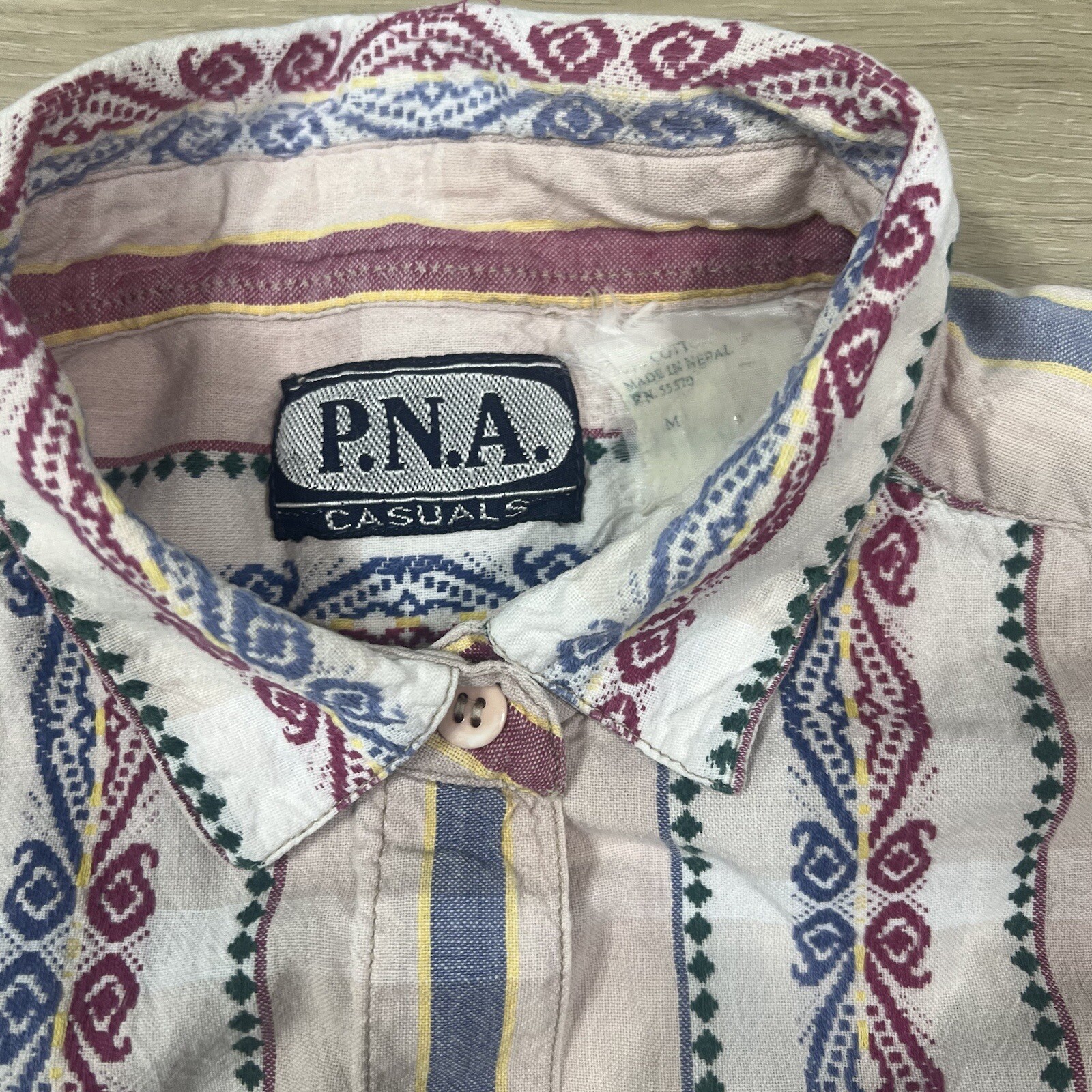 Vintage 80s Brushpopper Western Button Down Shirt P.N.A. Casuals