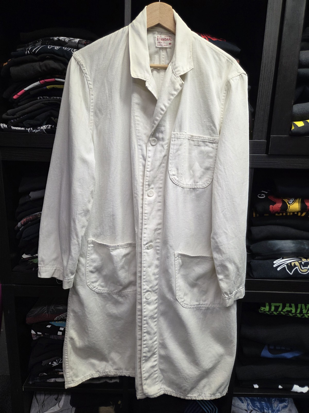 Vintage Standard Linen Co Shop Coat 60&rsquo;s Union Made Size 44 Worn