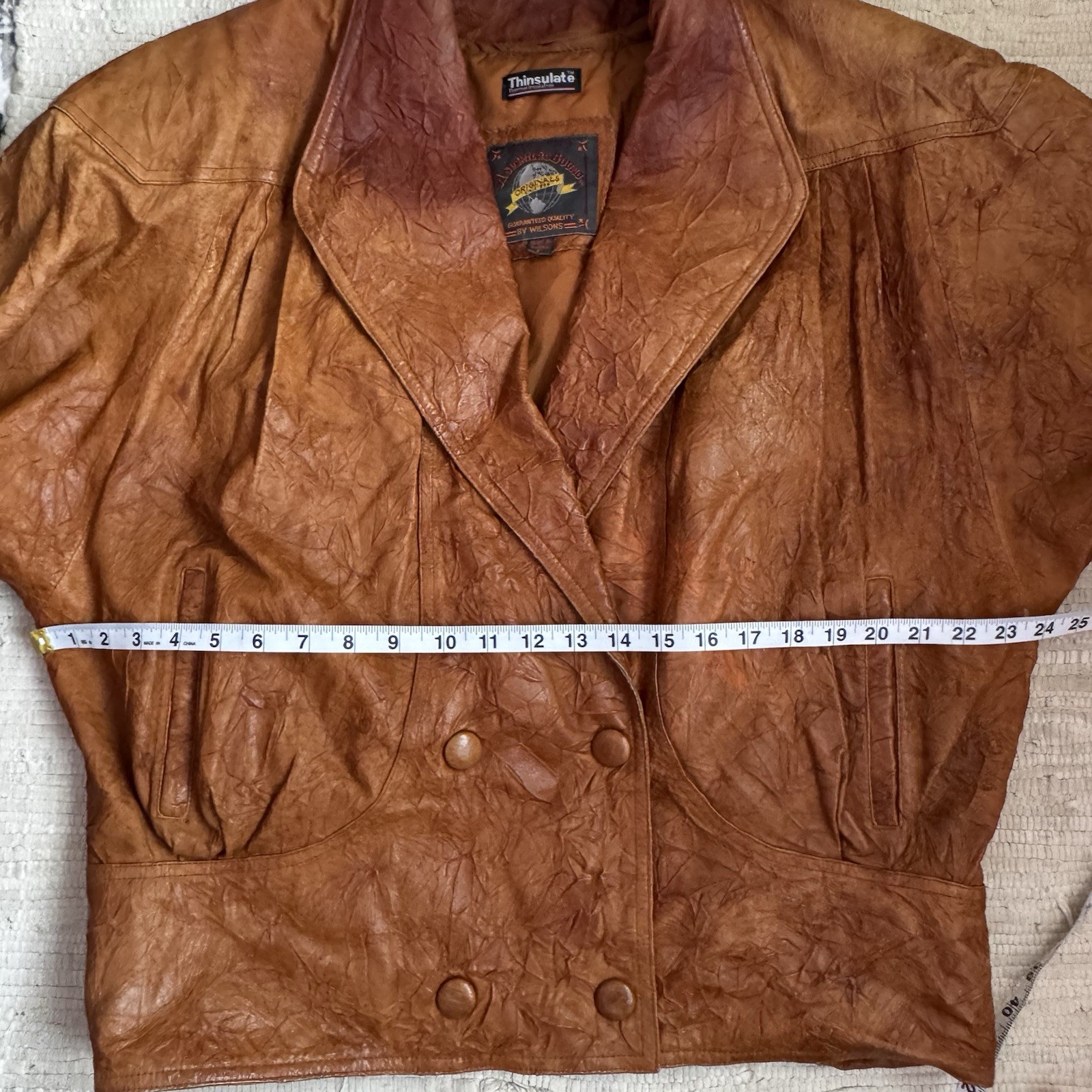 WILSONS LEATHER VTG 80s Adventure Bound Pilot Bomber Thinsulate Womens Large