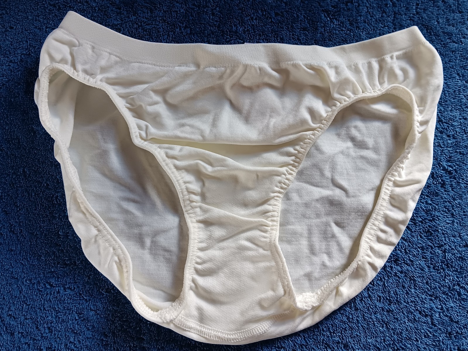 Vtg 2002 Victoria&rsquo;s Secret TAG Ivory Bikini Panty S NWT Nylon Lycra Spandex New