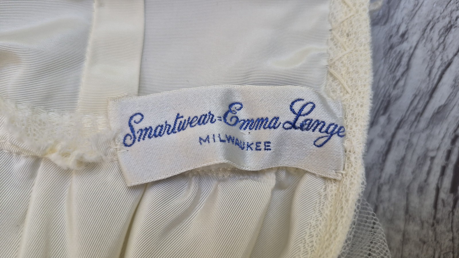 Vintage 1940/50s Ivory Tulle Netting Dress by SMARTWEAR EMMA LANGE – Size XS/S