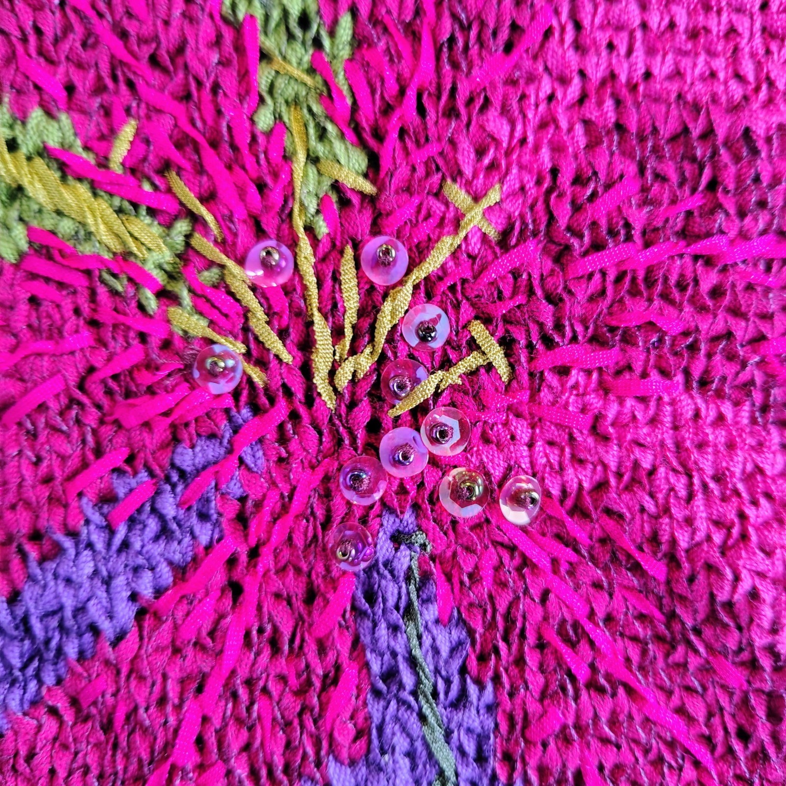 Koret Vintage 2 Piece Set Womens Medium Pink Purple Floral Knit Top Maxi Skirt