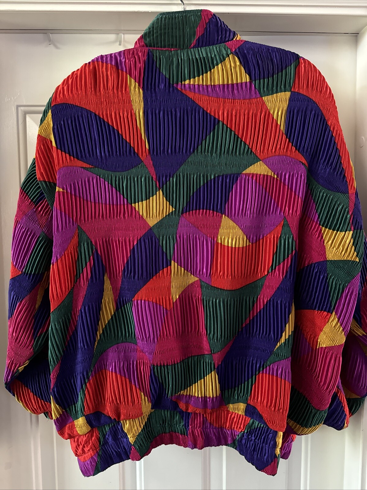 Vintage 90’s Southwest Pizzazz Women&rsquo;s Colorful Polyester Bomber Jacket XL?