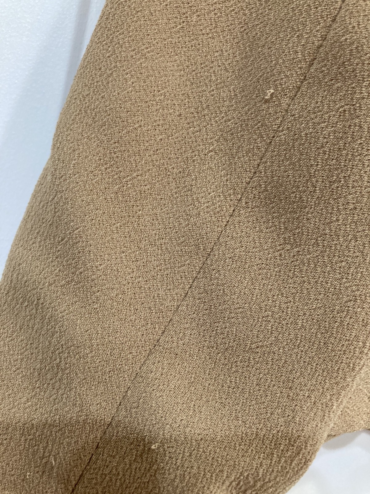 Vintage Liz Claiborne 90s Y2K Nubby Polyester Tan Camel Jacket, Size Petite 10