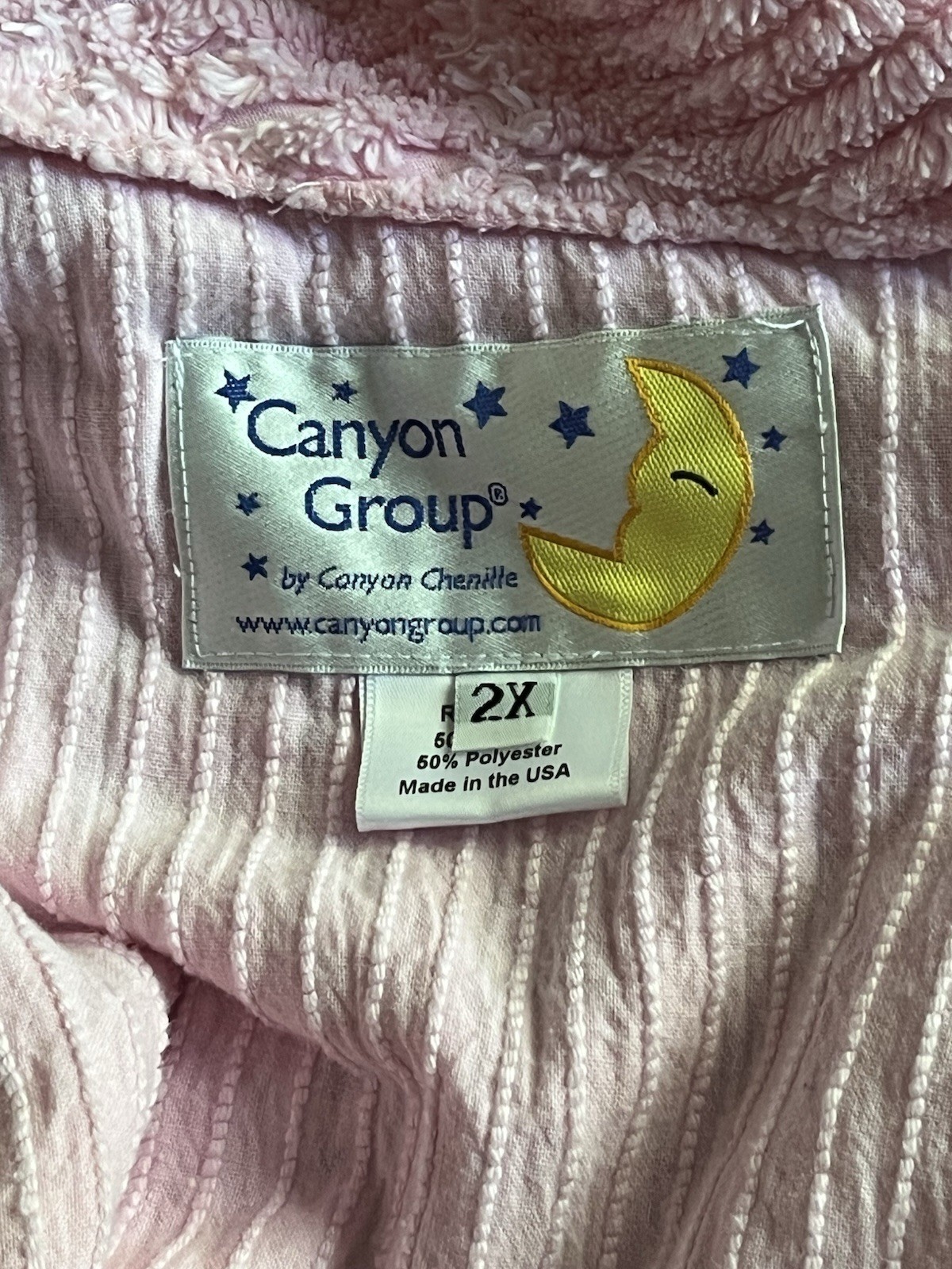 Vintage Canyon Group « Falling Daisies » Chenille Robe Pink 2XL