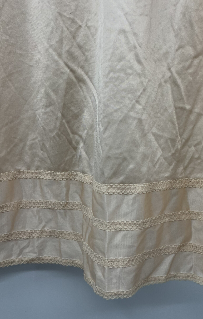 Vintage Lorraine Size Medium Tall Beige Half Slip Silky Nylon