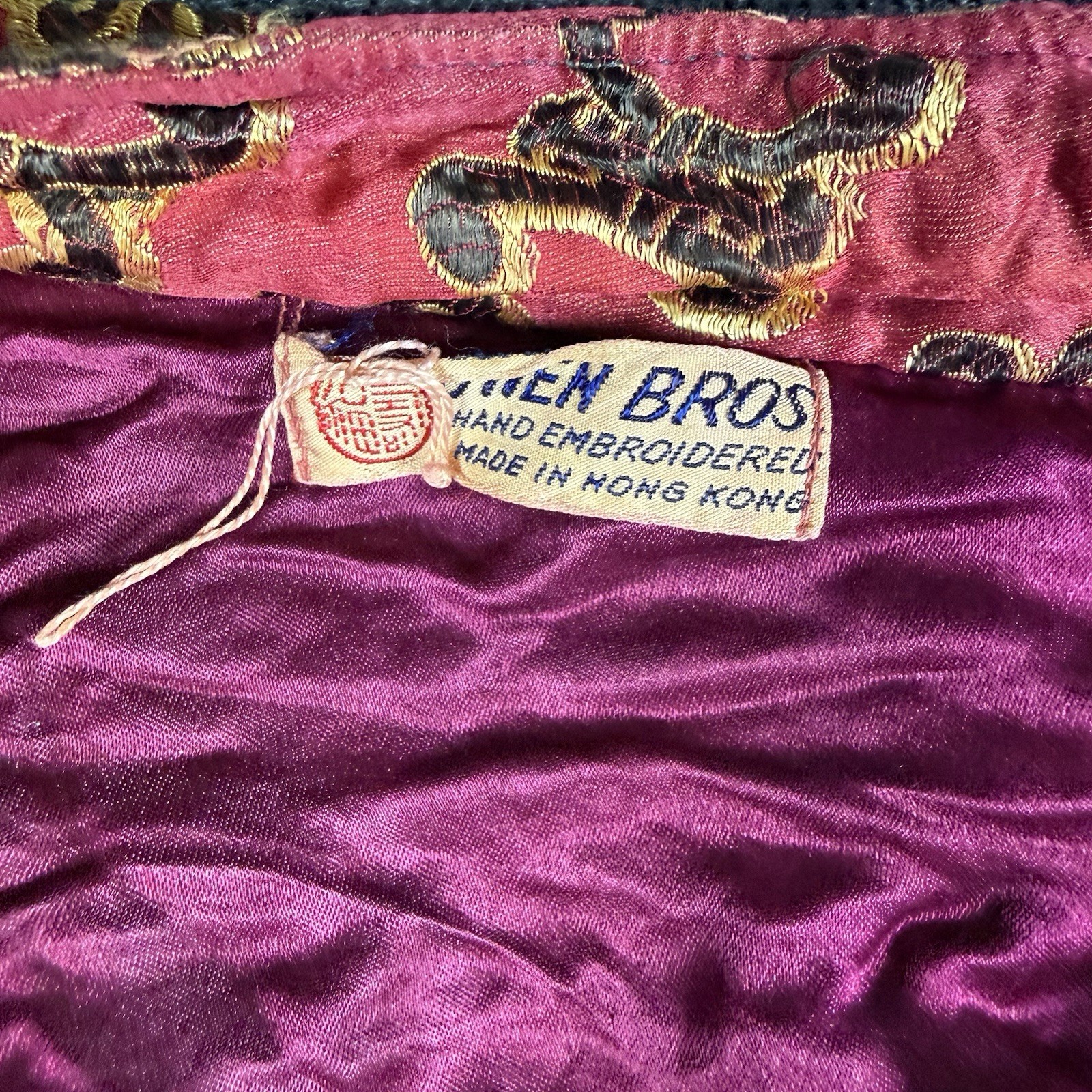 Vintage Handmade Silk Owen Bros Jacket Blouse W/ Imperfections Made In Hong Kong