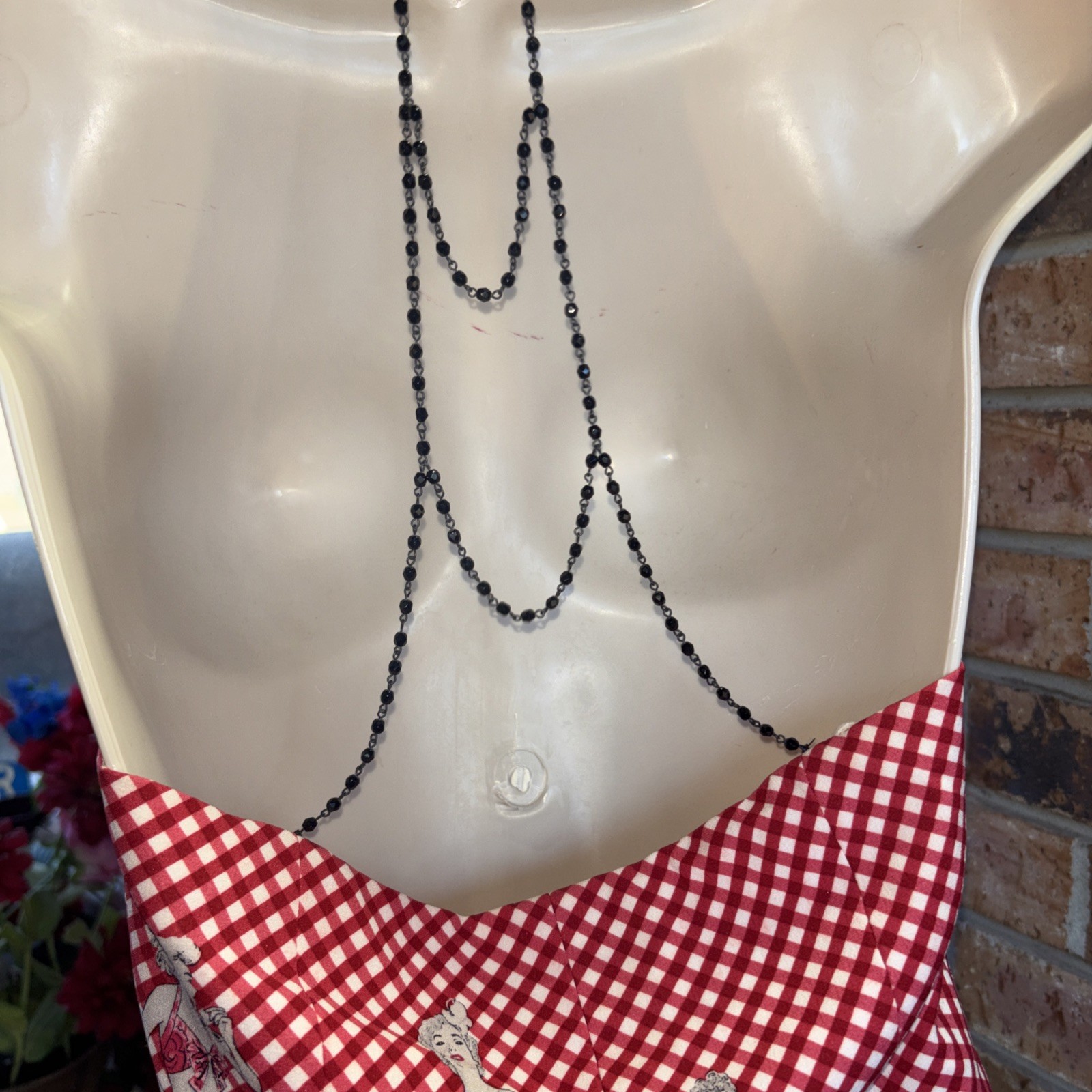 Vintage Halter Top Rockabilly Red Gingham Marilyn Monroe Mardi Gras