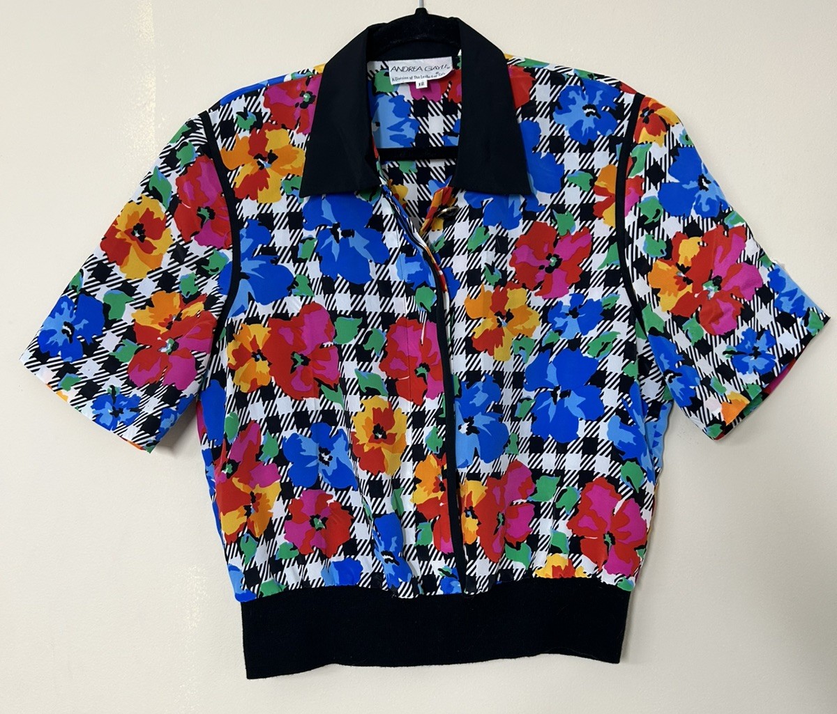 Andrea Gayle VTG Blouse Floral Sz.12 80’s Dopamine Spring/ Summer Professional