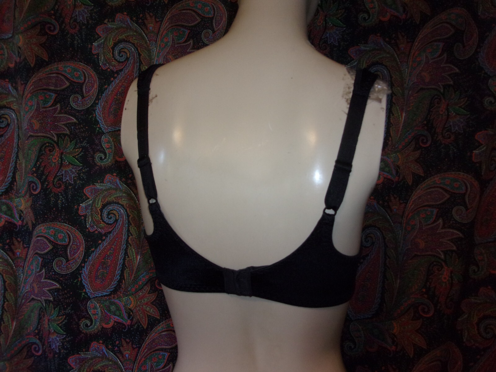 Vtg Curvation Black Full Figure Seamless Unpadded Underwire Bra 38C