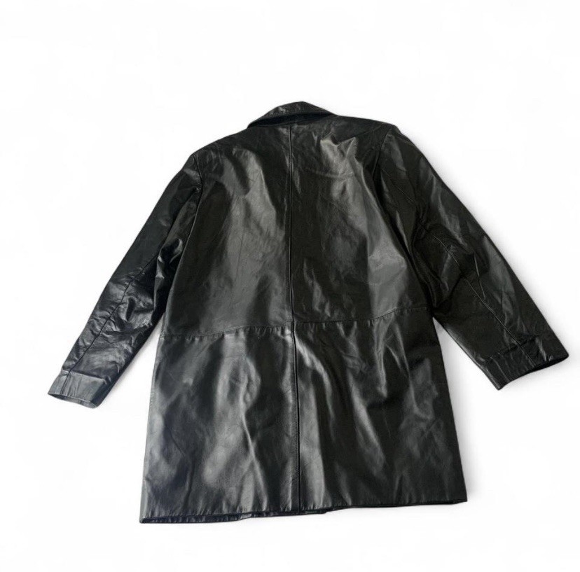 Vintage blazer Comint black leather double-breasted Blazer coat size M