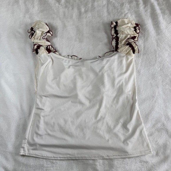 Masquerade Coquette cream white ruffle babydoll top y2k vintage boho renaissance