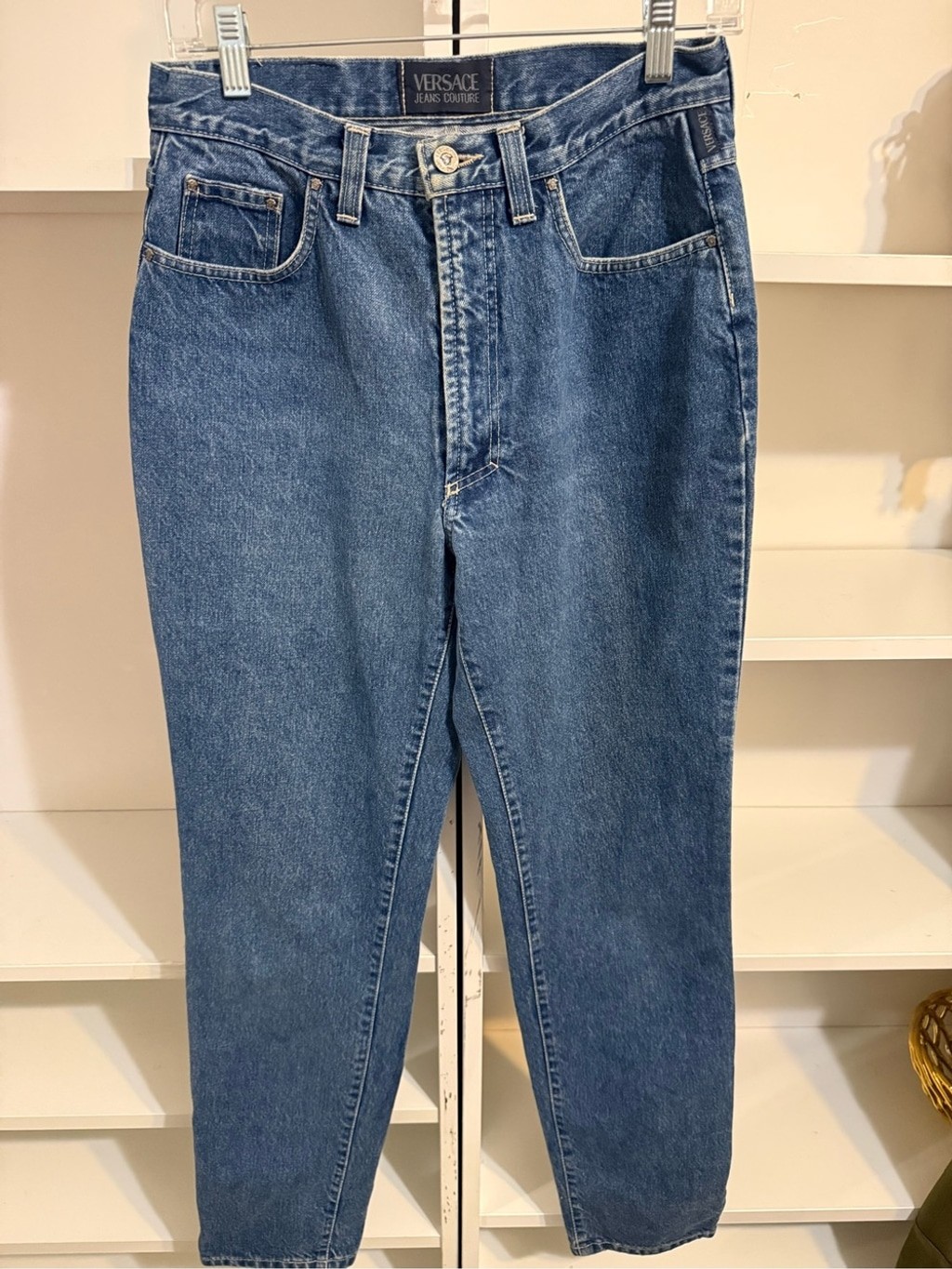 Versace Jeans Couture Medium Wash Relaxed High Waist Jeans 32| 46