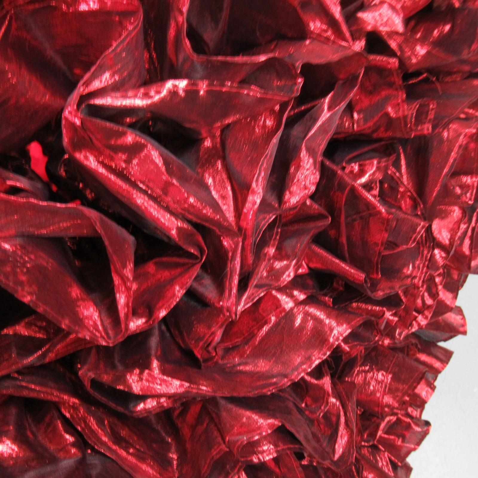 Square Dance Apparel Petticoat M Metallic Red 5 Tier 2 Layer Ruffles