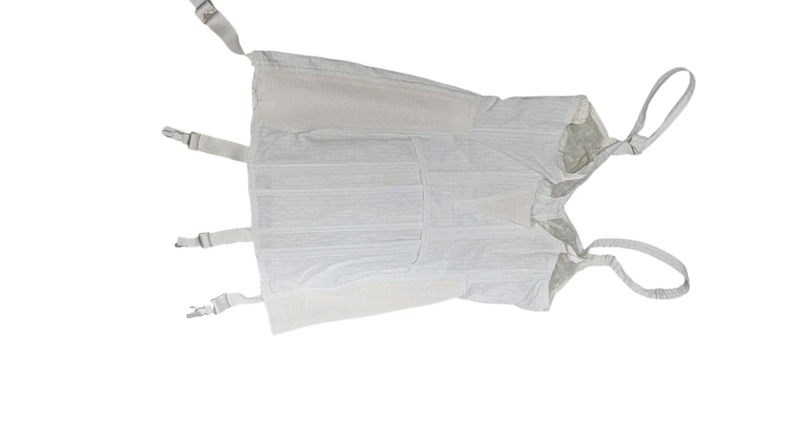 VTG 1950s USA Sears Charmode White Twin-Flex Boned Corset Girdle Altered Read O