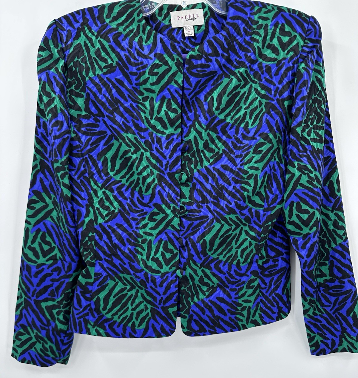 vintage 90s Y2K 2 piece skirt suit business 8 green purple office siren