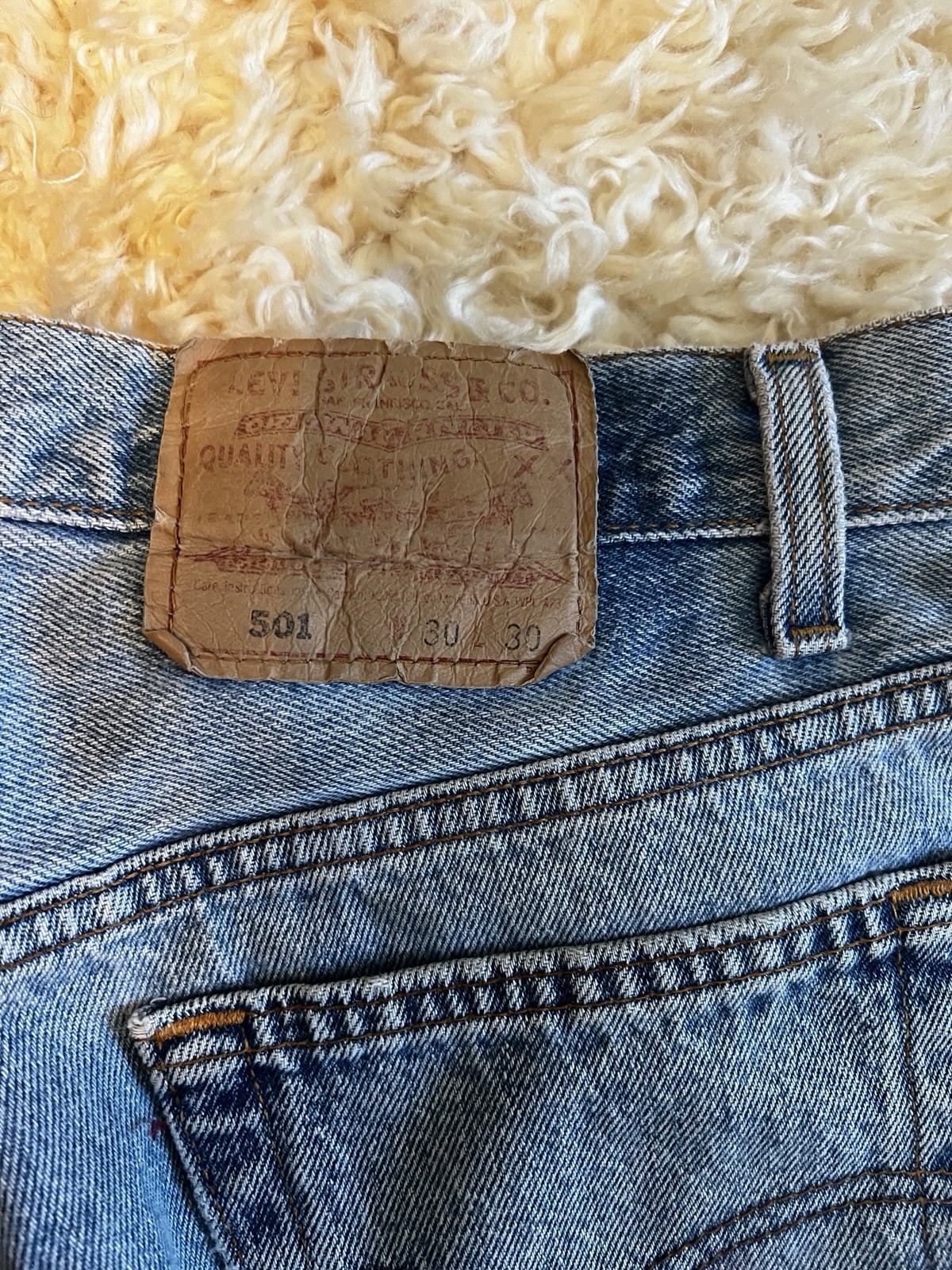 VINTAGE 1990s LEVIS 501 WOMEN HIGH WAISTED DENIM JEANS MADE IN USA 30×30