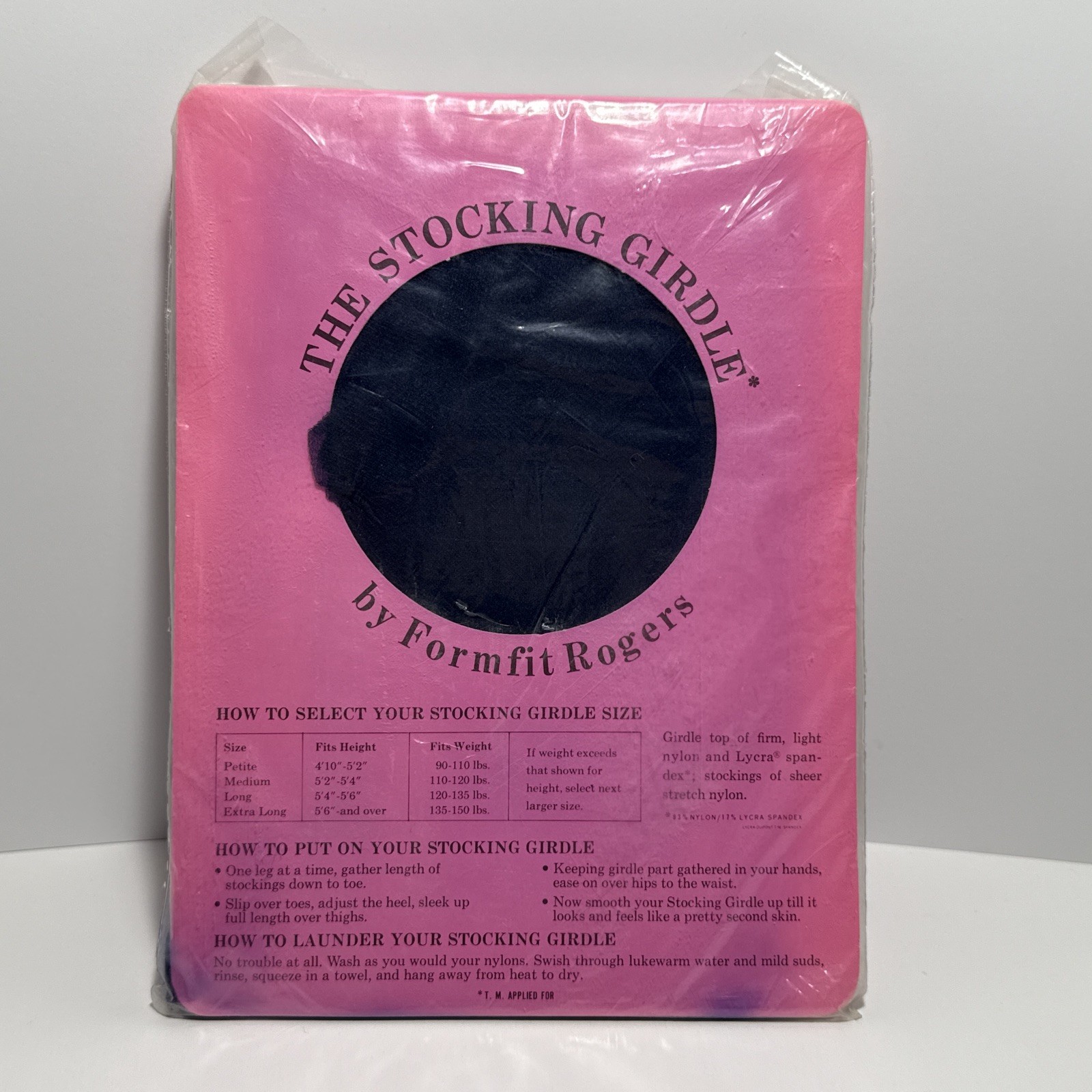 Vtg Formfit Rogers Stocking Girdle Petite Navy Tummy Control Pantyhose