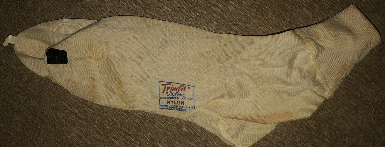1950’s *Unused* **Has Spots**Trim Fit Size 6-8 Trimlon Stretch Nylon Socks