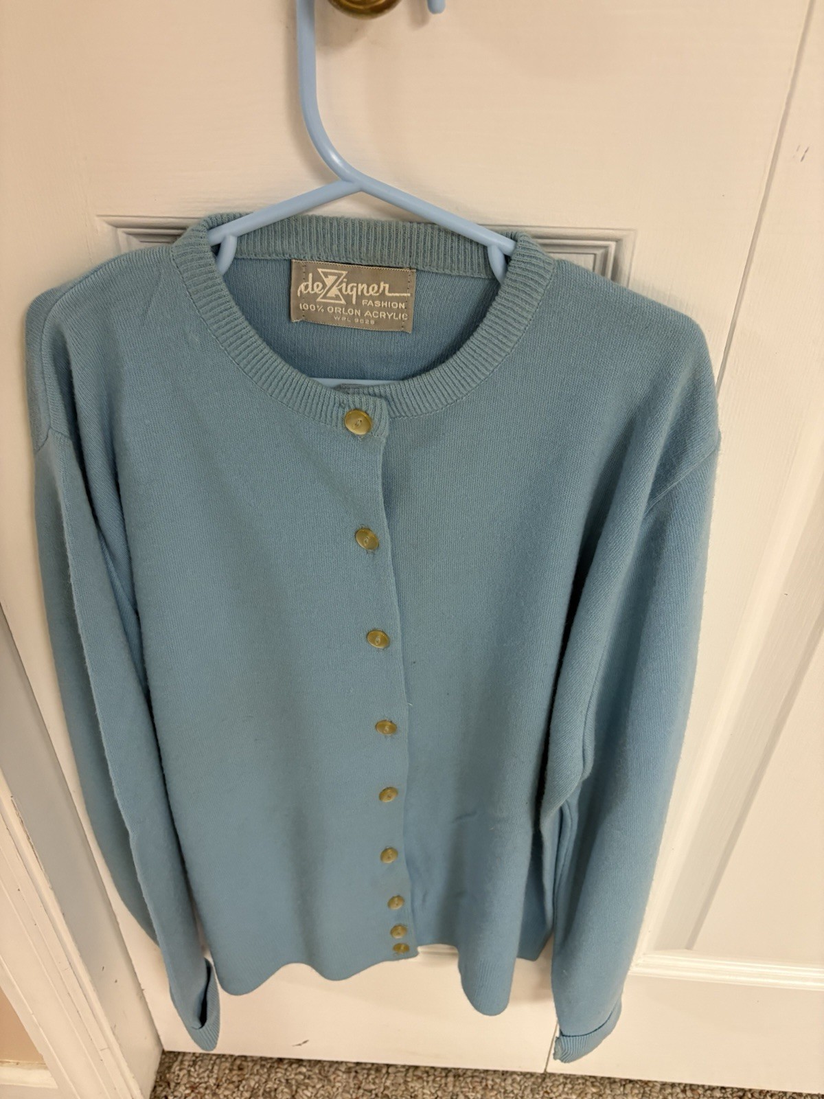 Vintage deZigner 199% Orlon Acrylic Blue Sweater, Small