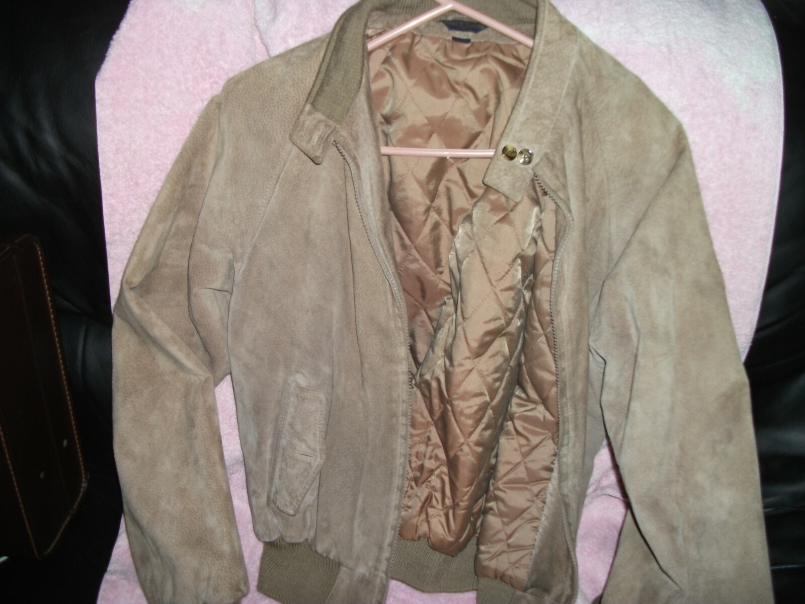 Vintage Post Horn female suede jacket