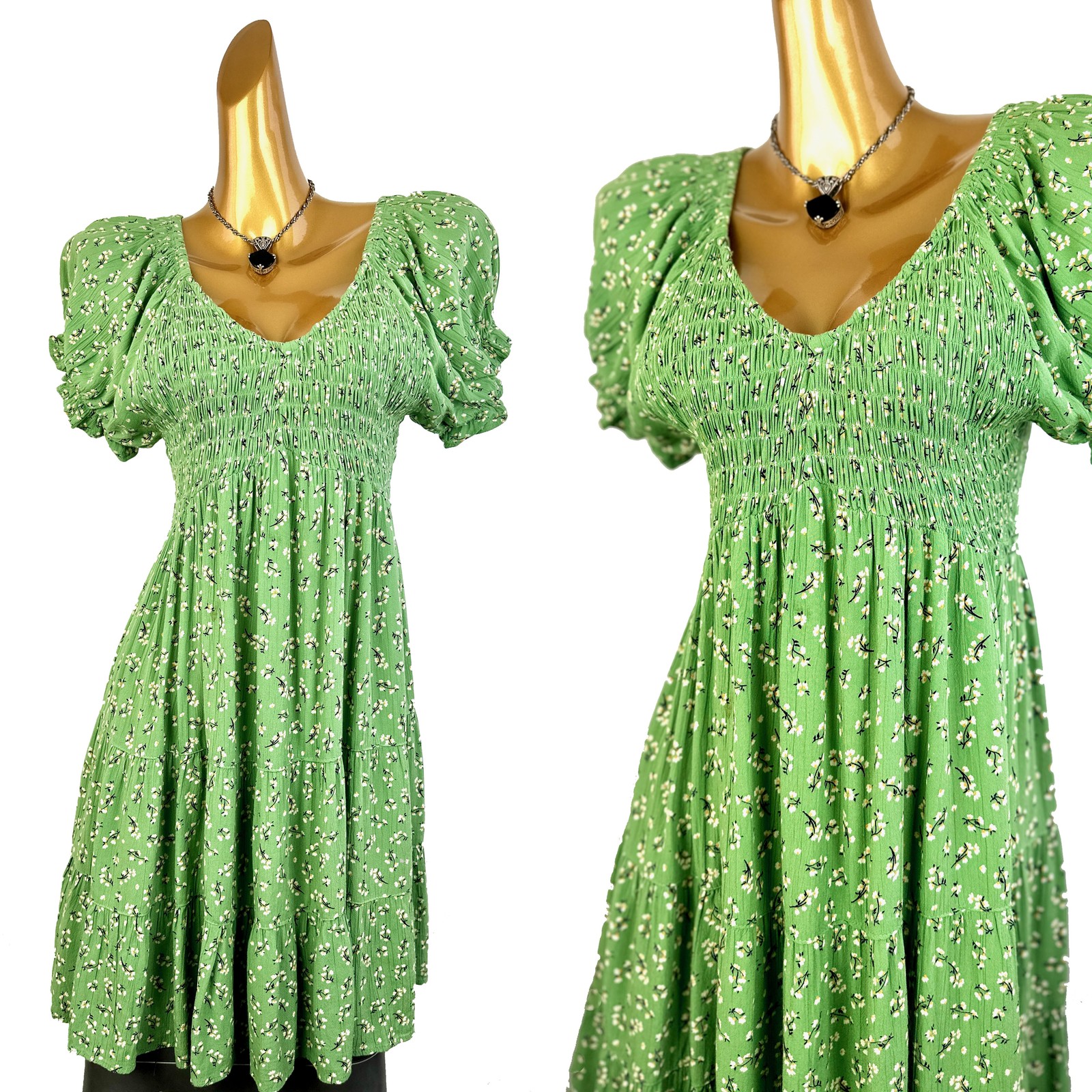 Vintage VTG 90s grunge dress cottagecore floral print prairie babydoll dress