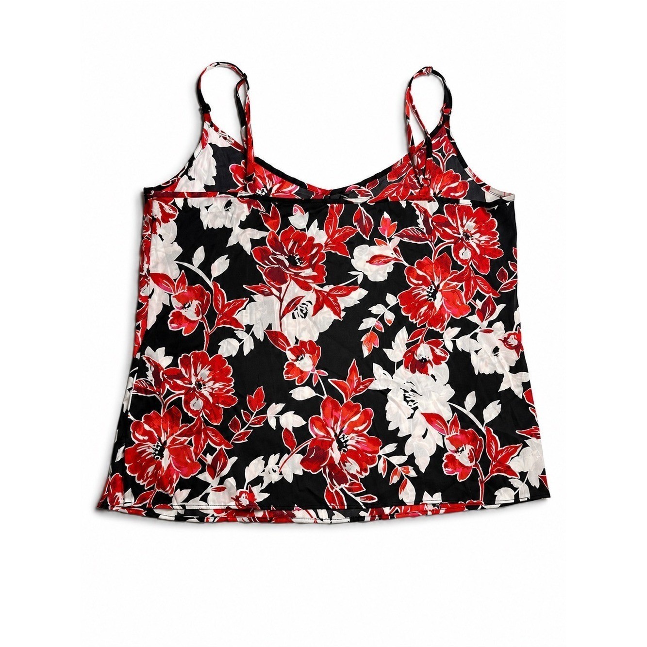 White House Black Market Floral Cami Tank Size 10 Coquette Y2K Chic Lightweight