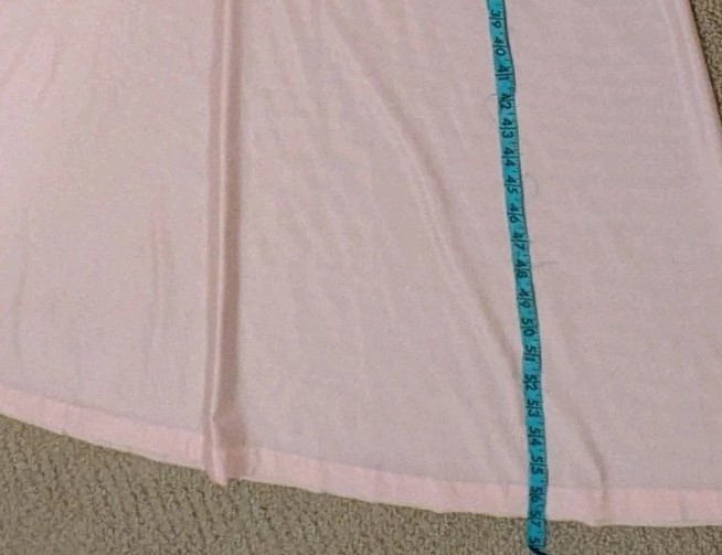 Vtg Shadowline Long Nightgown Size M Blush Pink Nylon, Spandex Fitted Bodice