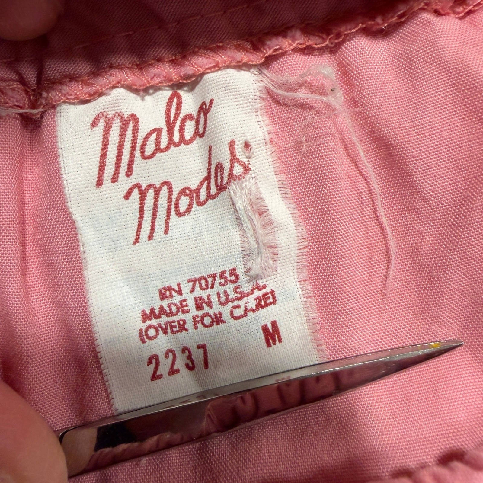 Malco Modes Mauve Pink Off Shoulder Ruffle Blouse Vintage 80s M Ren Fair Cottage