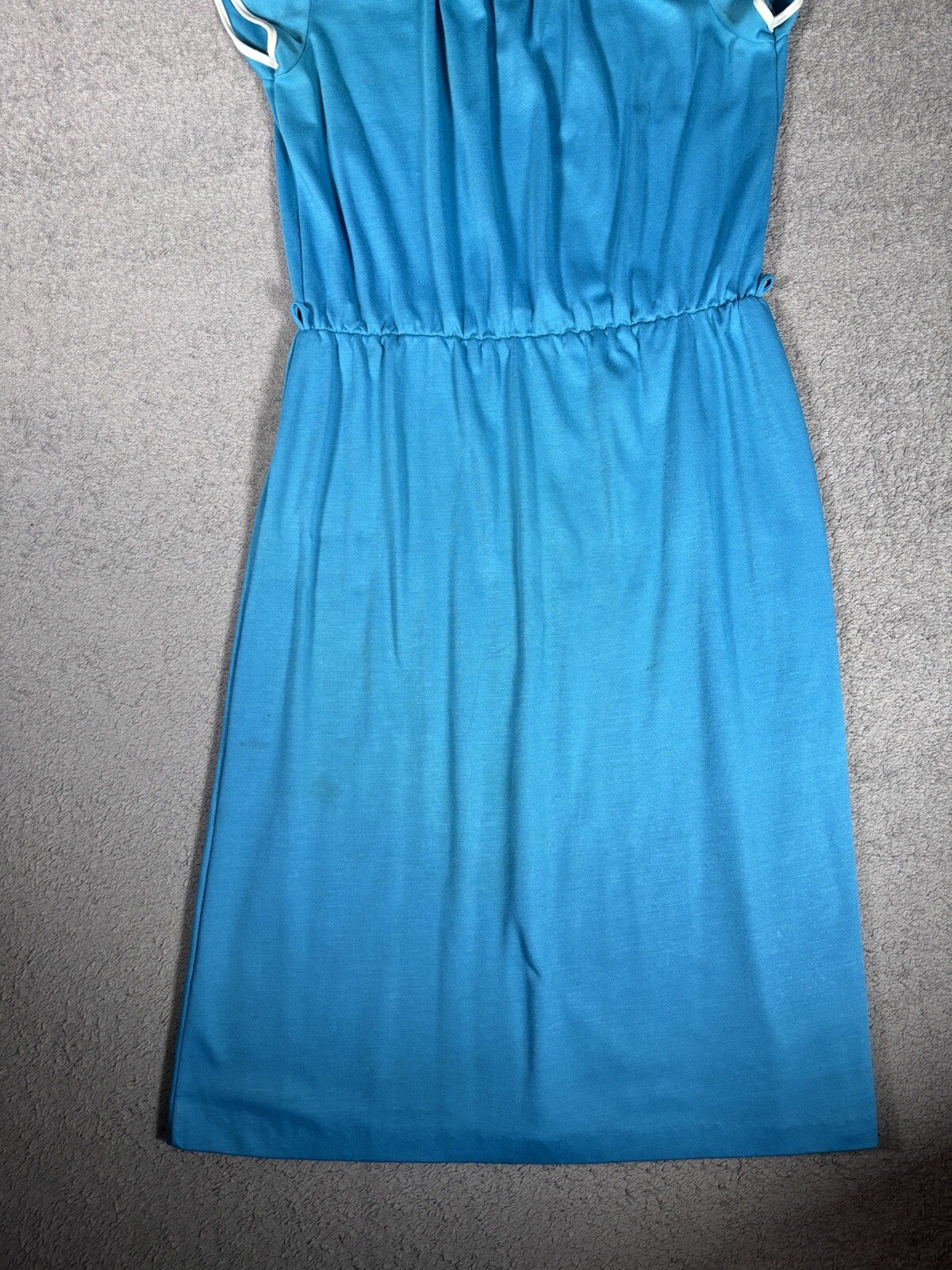 Vintage Timely Trends Dress Basic Short Sleeve Blue Mod/GoGo XS To S 60s Style