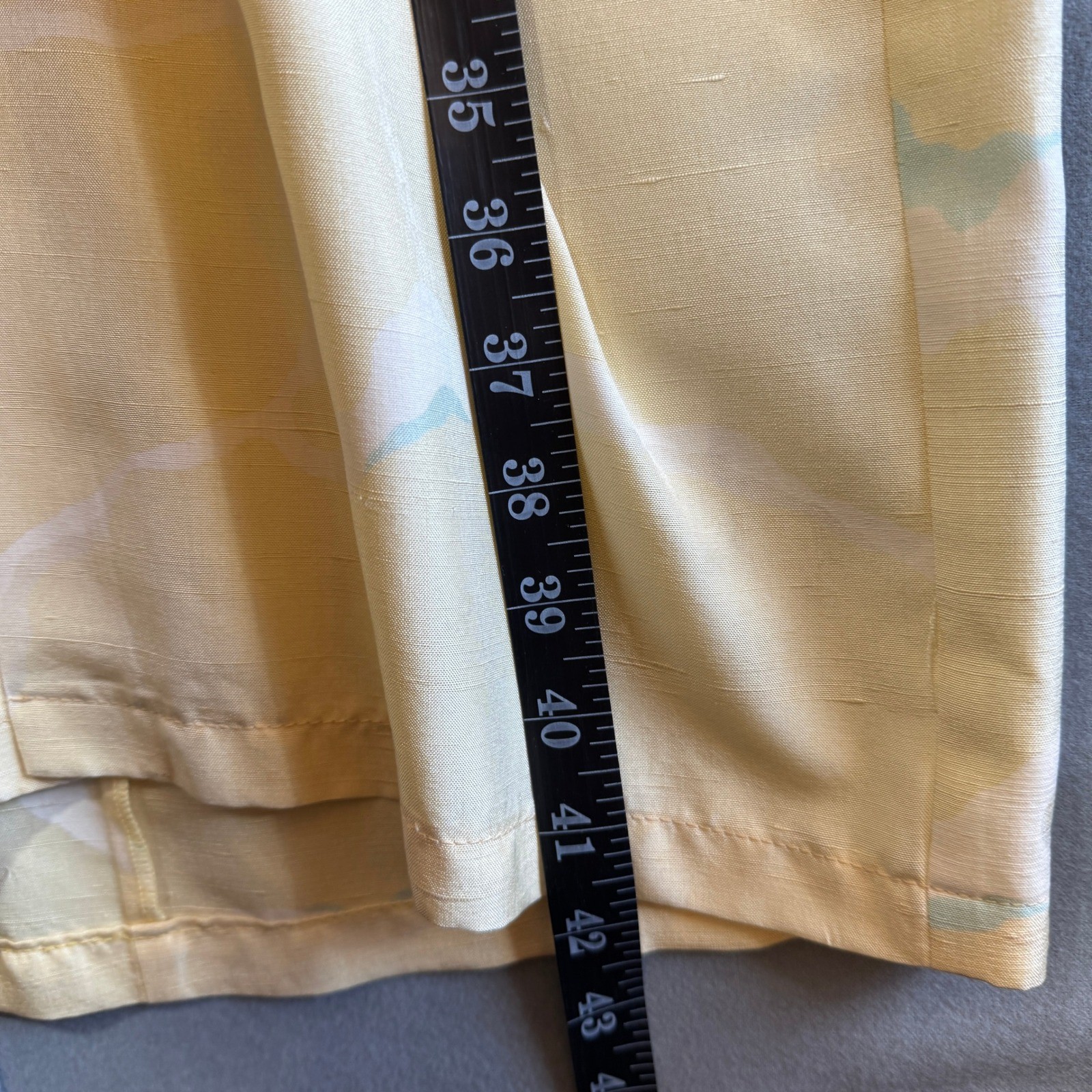 Joanie Char Collections Vintage 100% Silk Yellow Abstract Print Midi Dress Sz 8