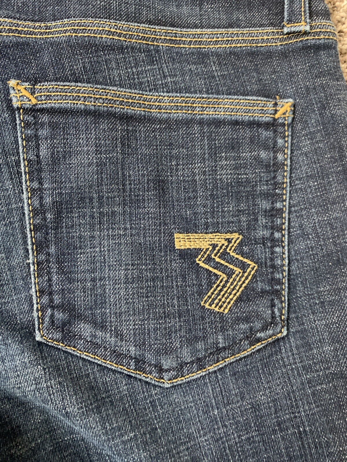 3GR Polanski Denim Straight Jeans Size 28/33 Dark Wash, Hand Tailored Peg Leg.