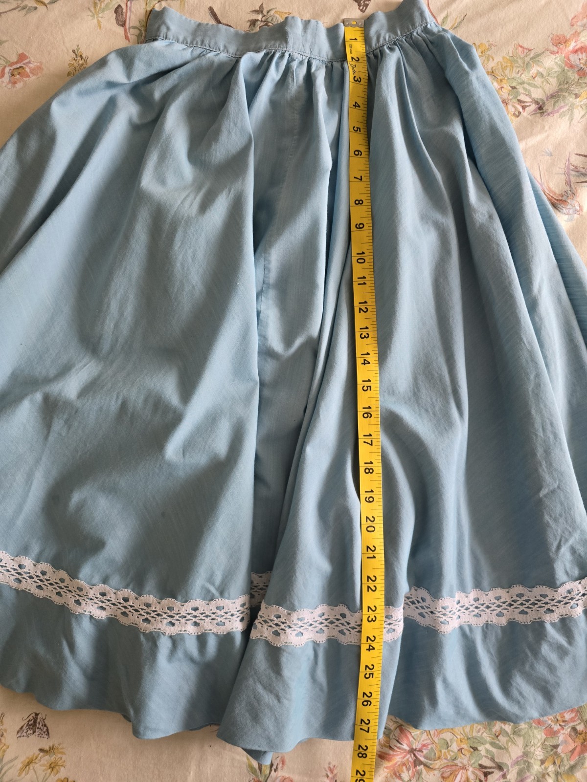 Vintage 1950s Jonathan Logan Circle Skirt Blue Womens XXS XS Mid Century