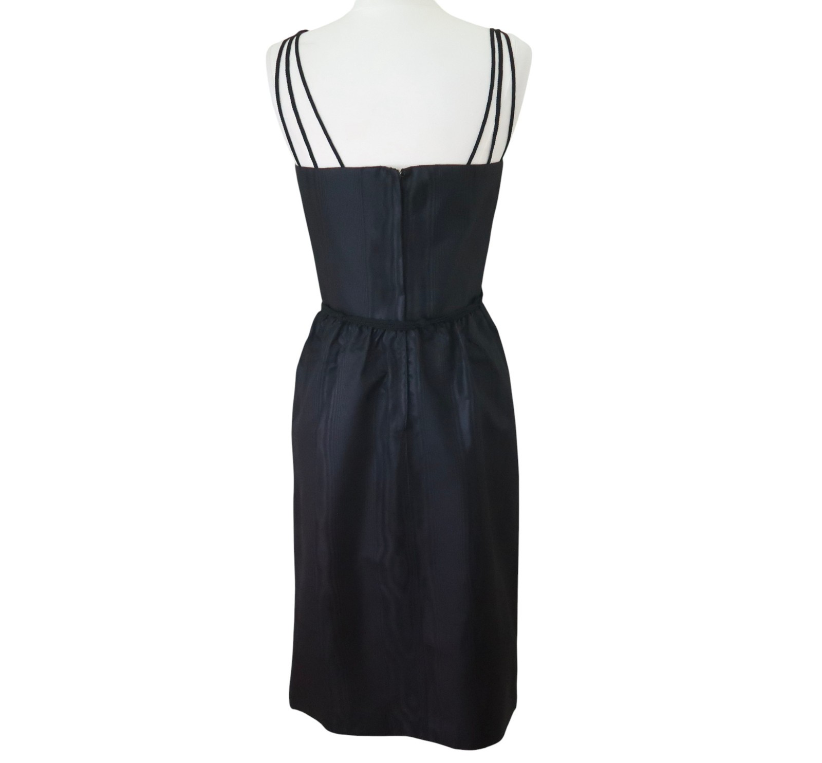 vtg 60s VICTOR COSTA faille cocktail dress sz M *flaw