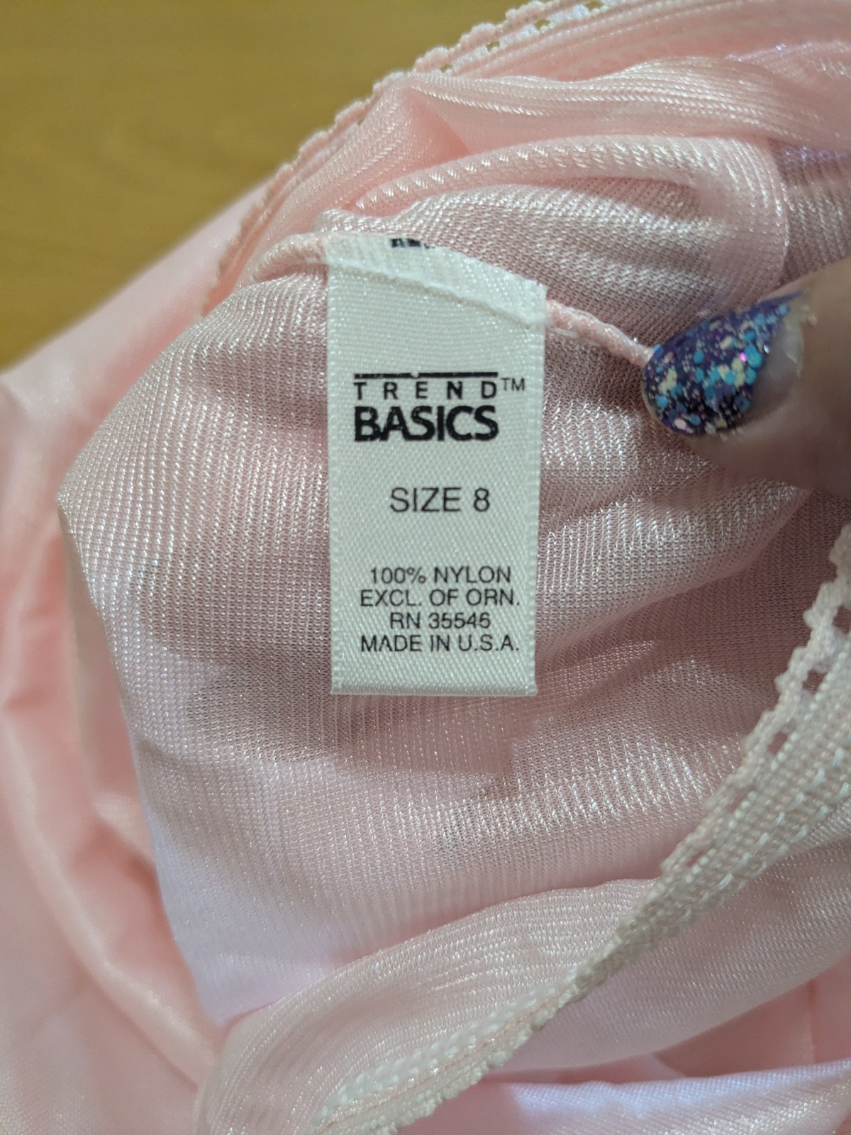 Vintage Trend Basics Nylon High Cut Briefs Panties Pink Sz 8 Granny