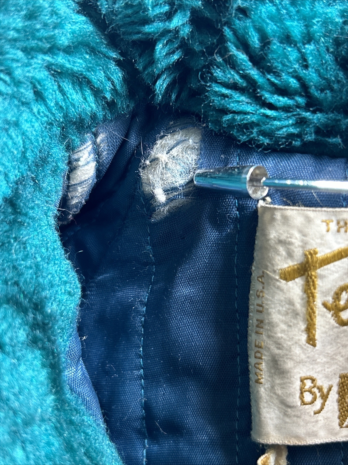 ​Vintage 1970s Teddy Bear by White Stag Green Faux Fur Coat Women&rsquo;s S