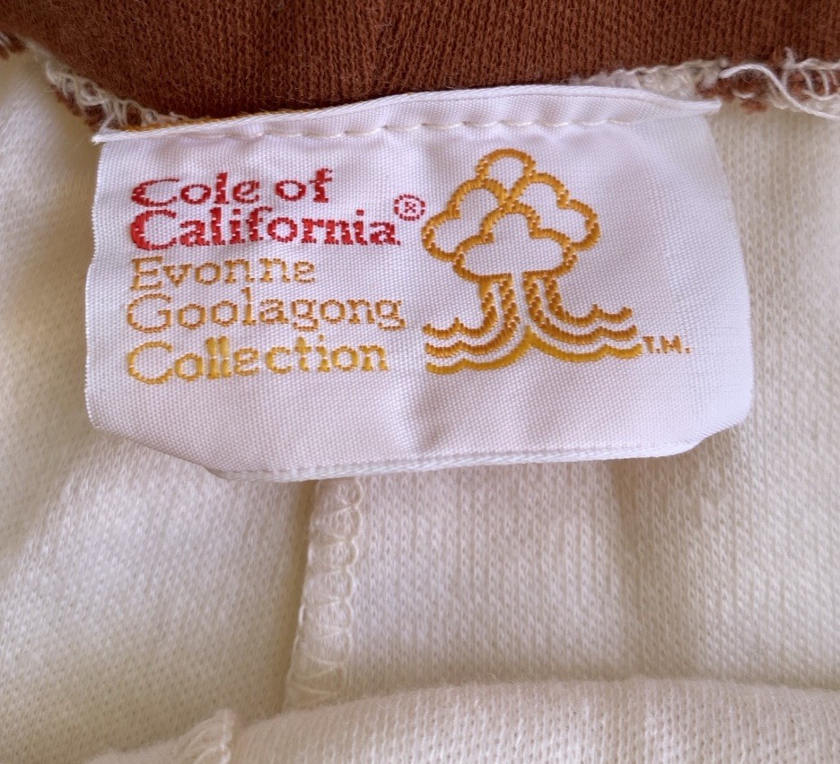 Vintage 70s Cole of California S Cotton Terry High waisted shorts with trim
