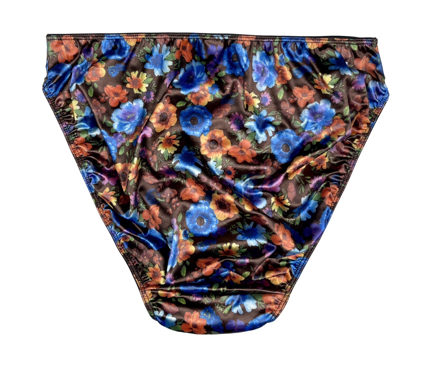 Second Skin Satin Hipster Panty Colorful Floral Print 2XL