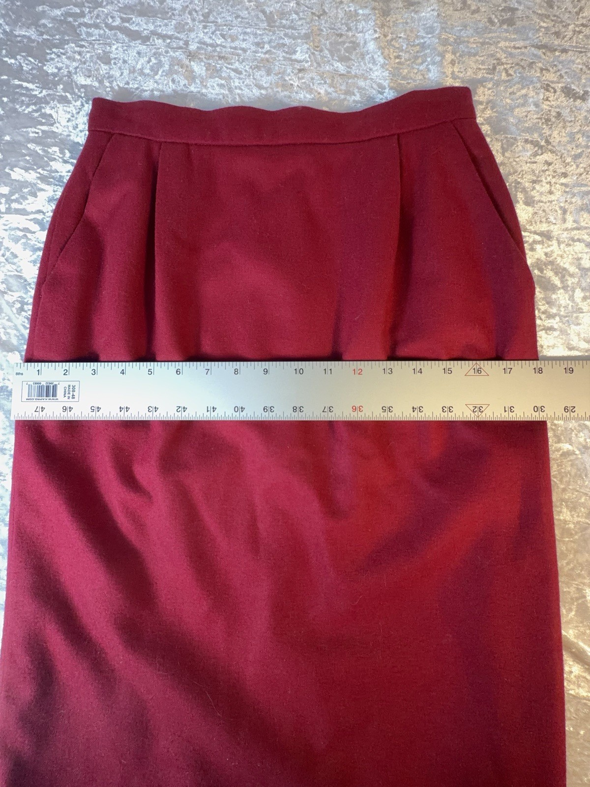 Vintage Pendleton Wool Plaid Skirt Suit Red Green Petite 8 USA Christmas
