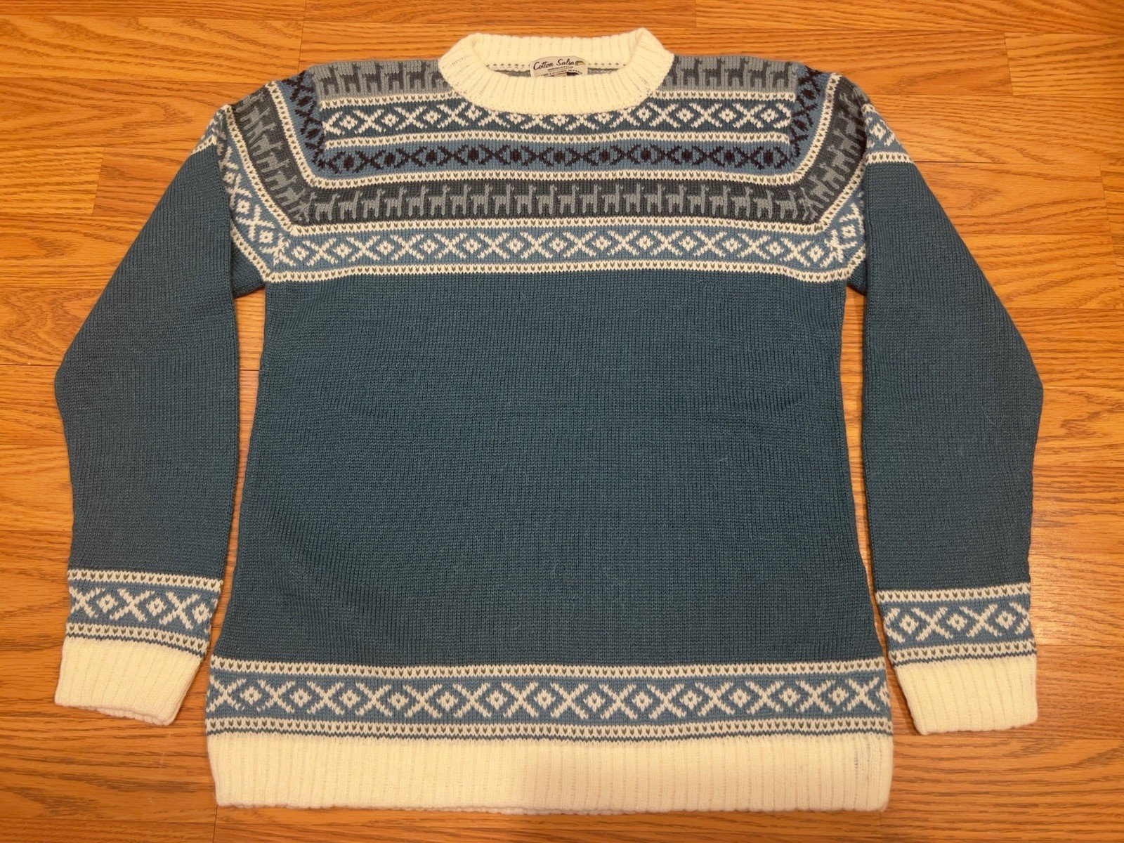 Vintage Alpaca Pullover Sweater – Made in Peru – Size M – Unisex