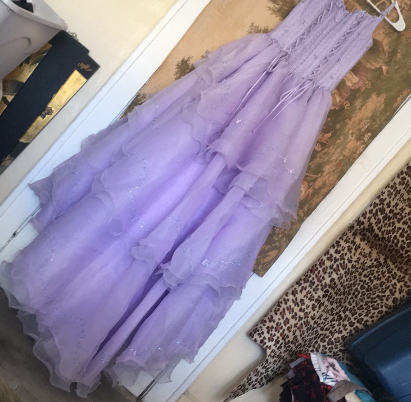 Mary’s Bride Purple Princess Dress Fairy PromVintage Size 6 M Corset Barbiecore