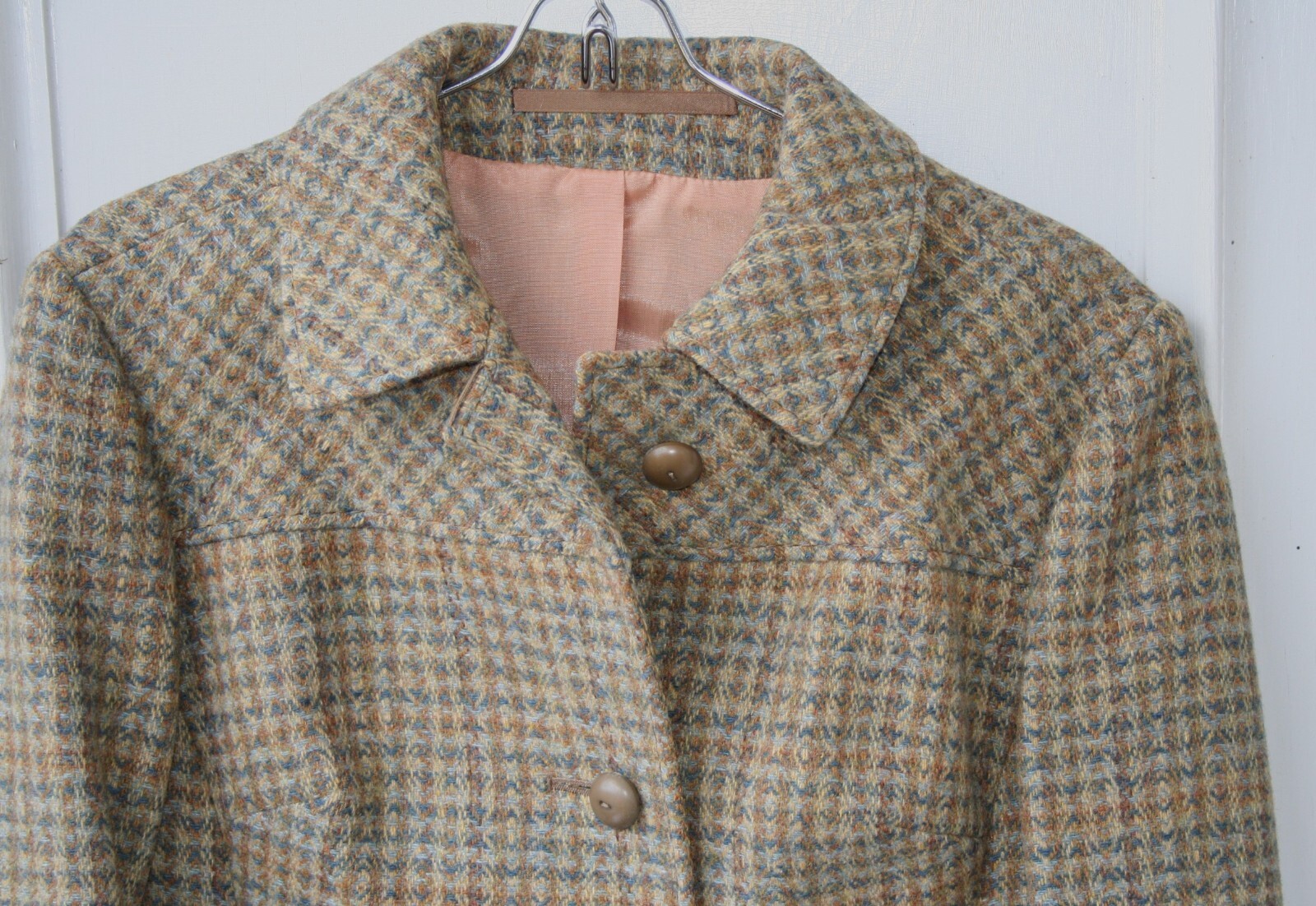 VTG Custom Molitor 70&rsquo;s Green Wool Plaid Pant Suit 40 EU/6 US Curvy PERFECT